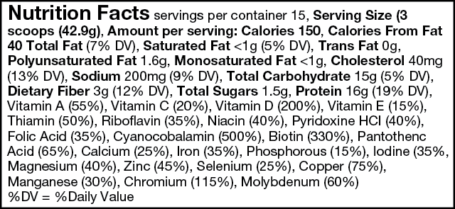 Vida Fuel - Fresa nutrition facts